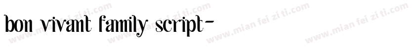 bon vivant family script字体转换